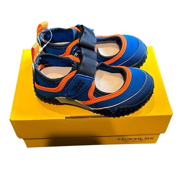 NEW Tsukihoshi Blue/Orange Mary Jane Neo Shoes, Sz 7.5 (EU 24, fits big!) - Picture 1 of 10